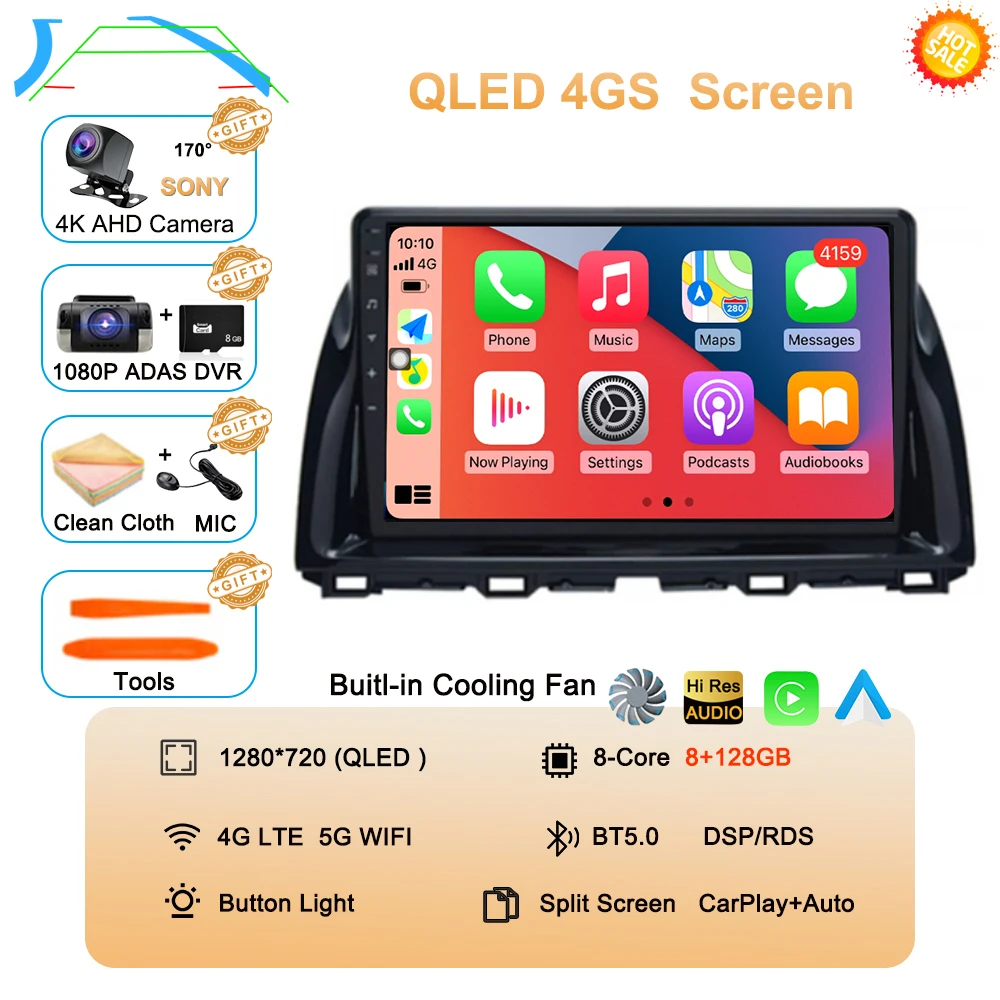 Android 16 Auto autoradio voor Mazda CX5 CX-5 CX 5 2012 - 2015 Multimedia Videospeler Navigatie stereo GPS Carplay 360 Camera