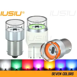 IUSIU 2PCS 12V 24V Strobe P21W 1156 1157 T20 7443 7440 BAY15D BA15S R10W P21/5W R5W Truck Flash Flashing Car Led Light Bulb Lamp