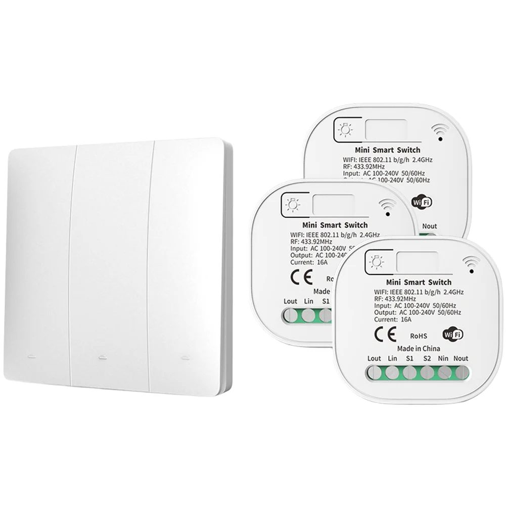 

For Remote Light Control RF433 Wireless Switch Remote Control Smart Remote Control Self-powered Design For Smart Home