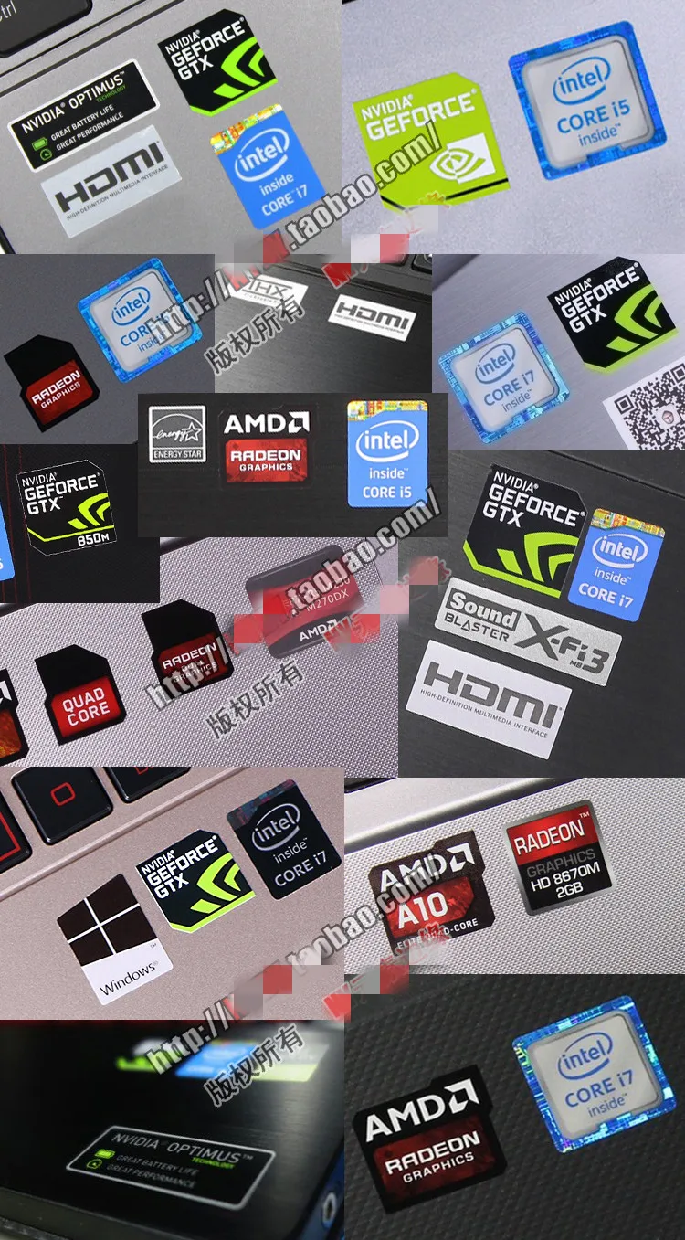 High Quality Core i7 Vpro inside Gen 10 9 8 7 6 5 4 3 Nvidia Laptop Desktop Computer Tablet CPU Label Sticker Decal