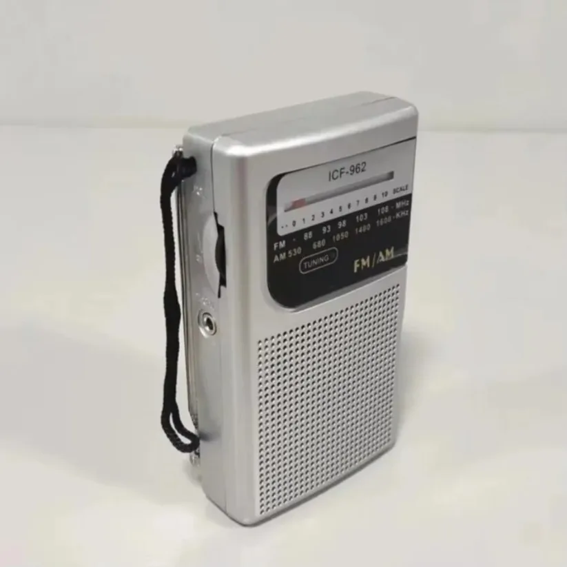 Pocket Size Analog Pointer Radio Full Band AM FM Mini Portable Small Radio AA Battery Operated Radio for Running Travel Camping