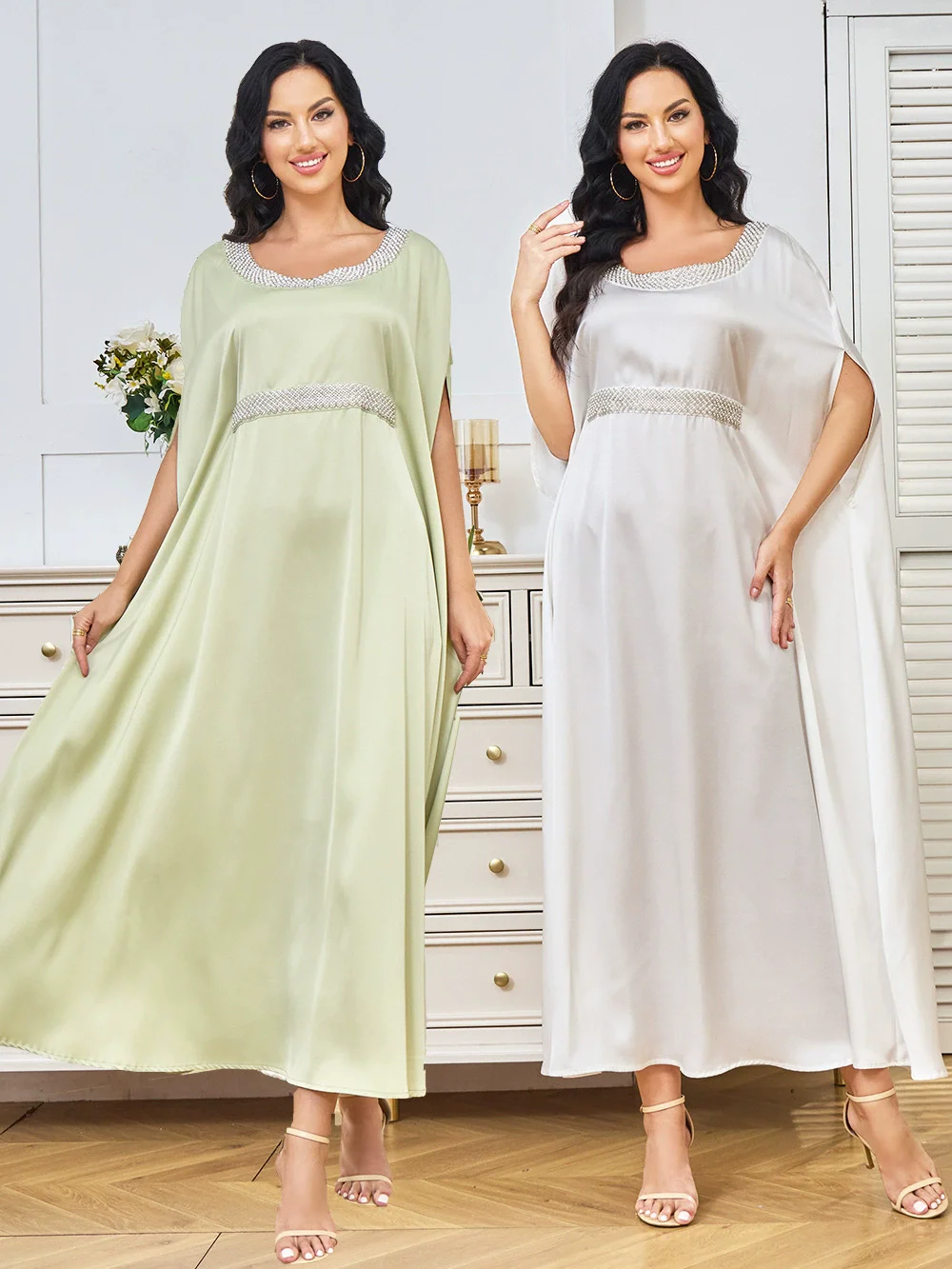 

Ближний Восток, Саудовская Аравия, исламское вечернее платье в Рамадан, повседневное мусульманское роскошное модное платье с бисером, женское длинное платье