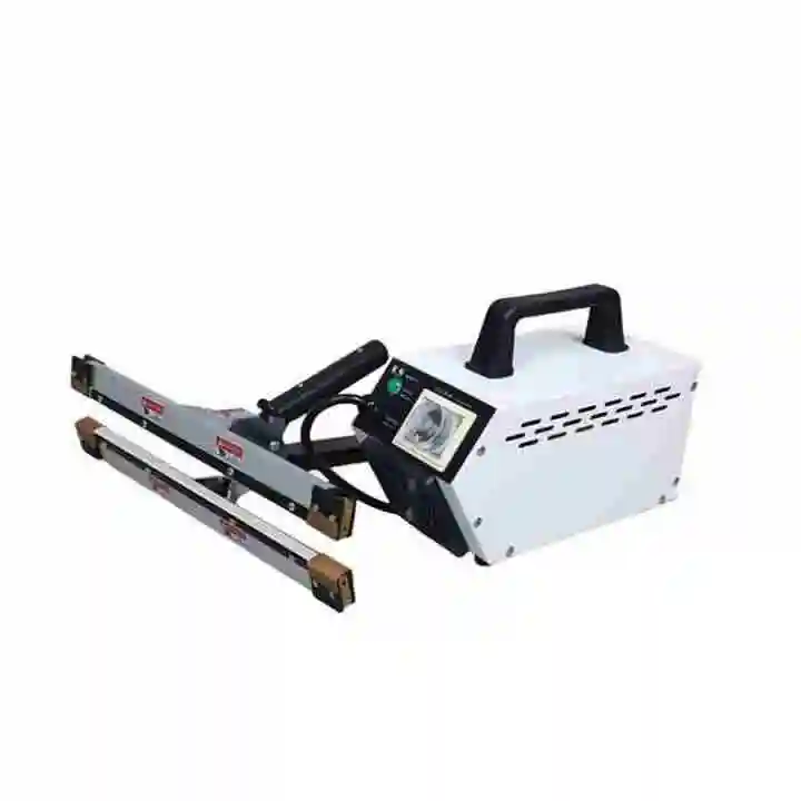 Semi-Automatic Double Heating Clamp Sealer, Portable Heat Sealing Machine for Kraft Paper, Aluminum Foil & PE Film