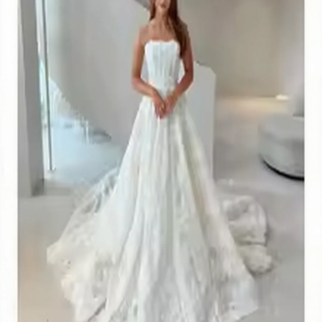 

Современные свадебные платья по индивидуальному заказу, атласные свадебные платья, сексуальные вечерние платья без бретелек с открытой спиной для невесты, вечерние платья для выпускного вечера