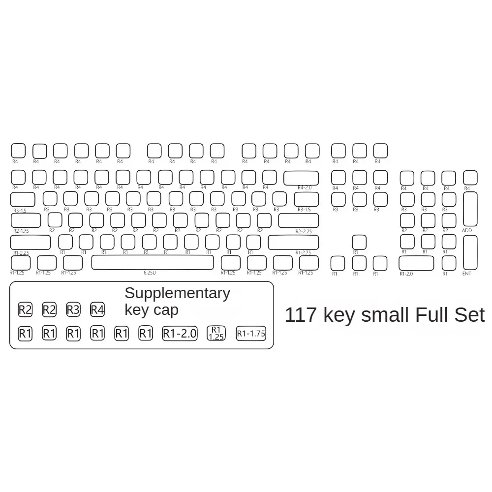 PIIFOX 【Binary】Cyberpunk Transparent Keycaps PBT ASA Two-patchwork Color Sublimation Thermal 117 Keys Keyboard Parts Accessory