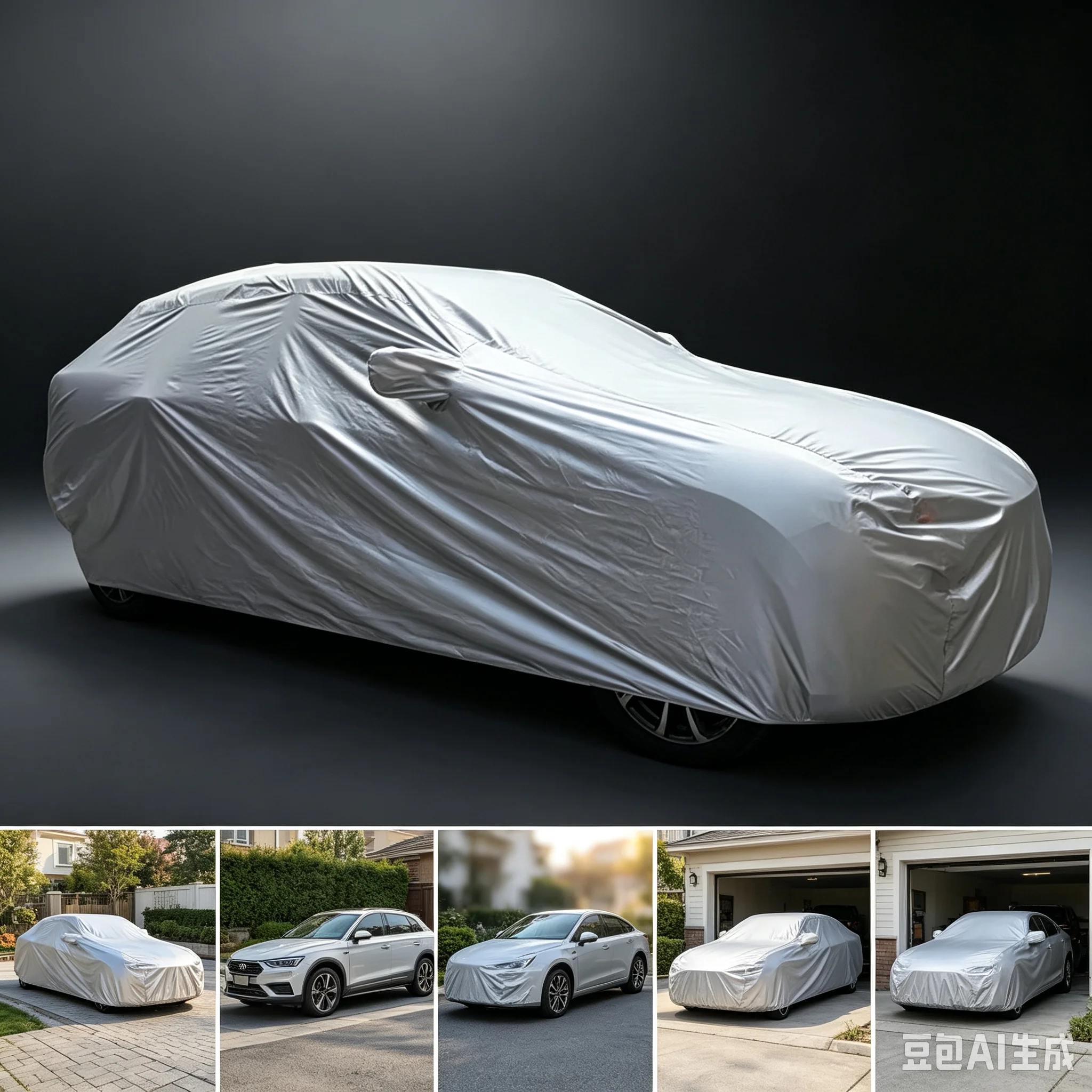 Universal Car Full Cover Indoor Outdoor Sunscreen Heat UV Snow Sun Protection Dustproof Anti-UV Rain Car Covers