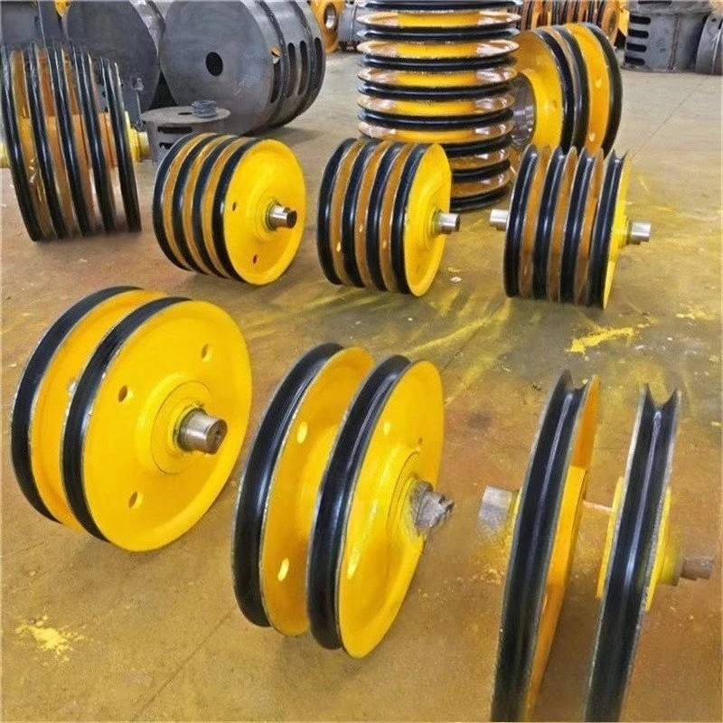 Wire rope hoisting pulley hook, rope guide wheel for grab 10T winch crane