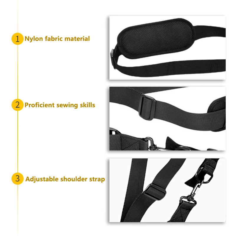 Black Lawn Mower Harness Backpack Style Widened Thickened Side Hanging Strap For Brush Cutter Garden Tools