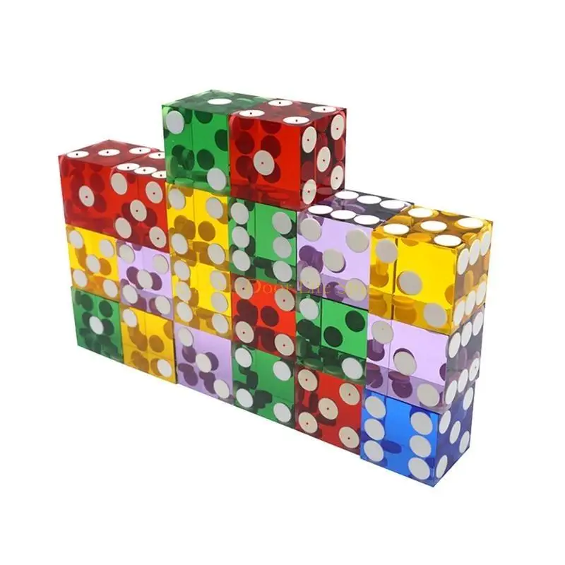 77UF Set of 5 Acrylic Transparent six Sided Casino for Sharp Straight Corners Precisi