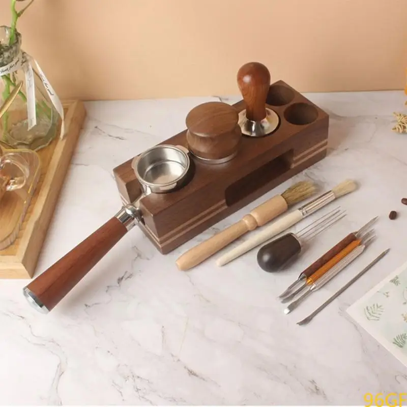 96GF Coffee Tamper Mat Station Stand Portafilter Holder Support Base Rack