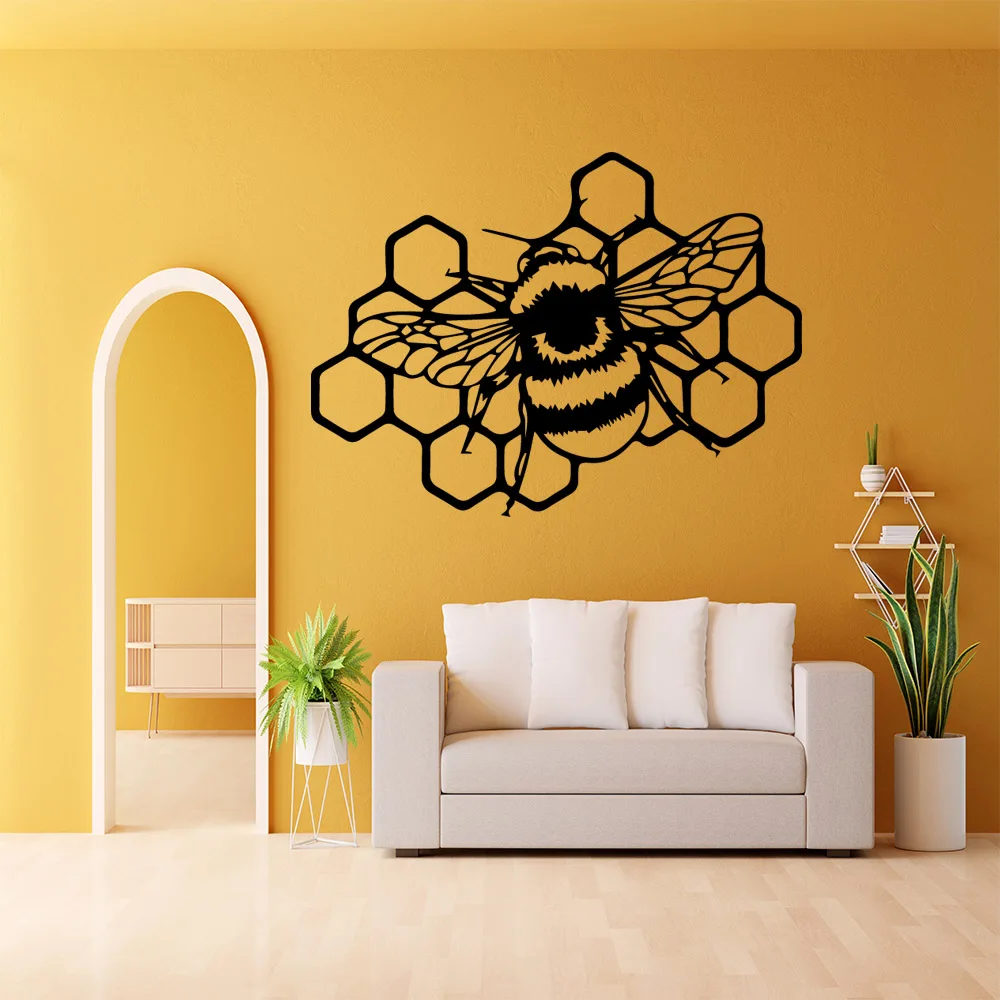 

Cartoon Style Honeycomb Wall Stickers Personalized Creative For Kids Rooms Decoration Wall Art MURAL Drop Shipping