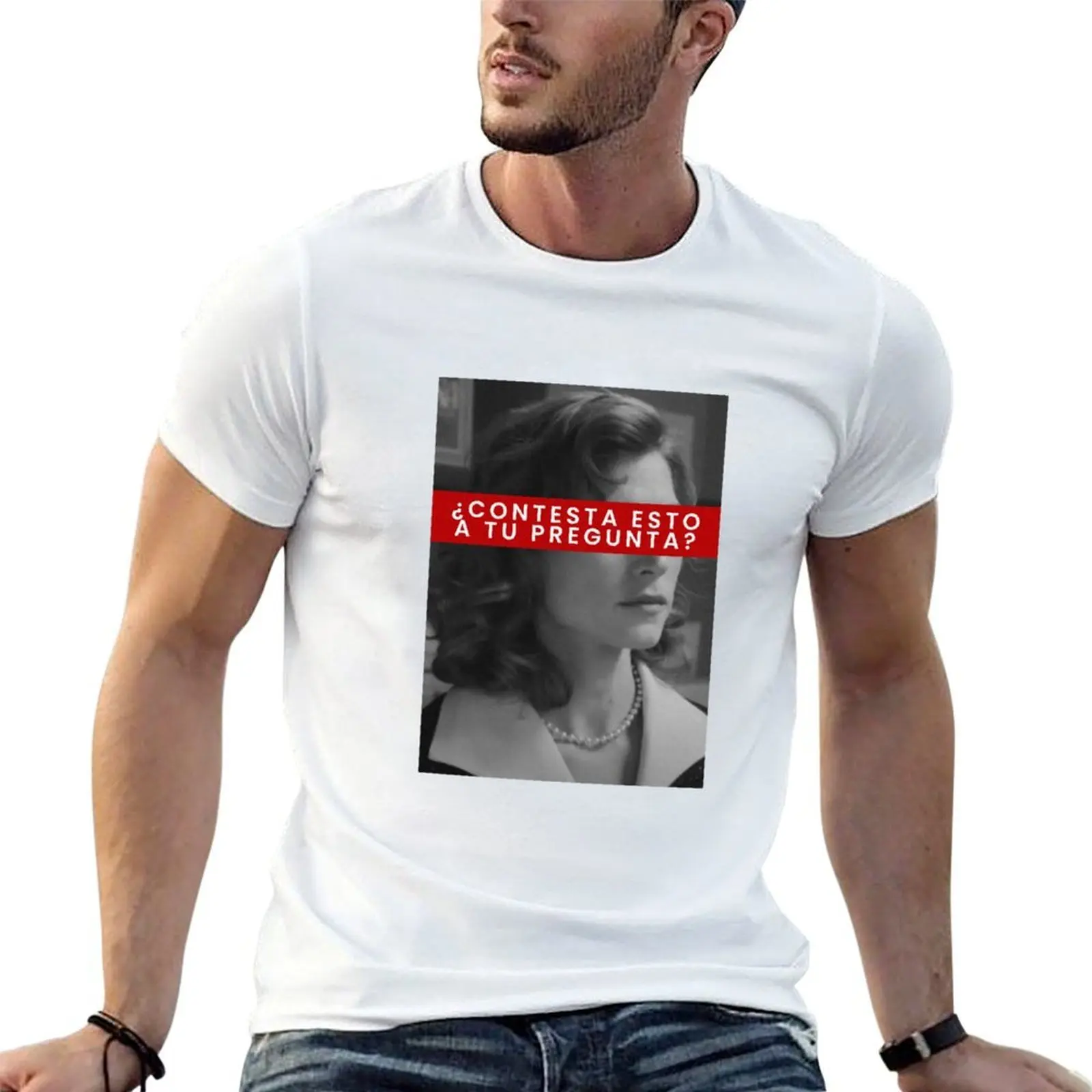 Marta de La Reina - ¿RESPUESTA A ESTA PREGUNTA? Camiseta para hombre, camiseta de diseñador, camiseta de lujo para hombre, camiseta de algodón para hombre