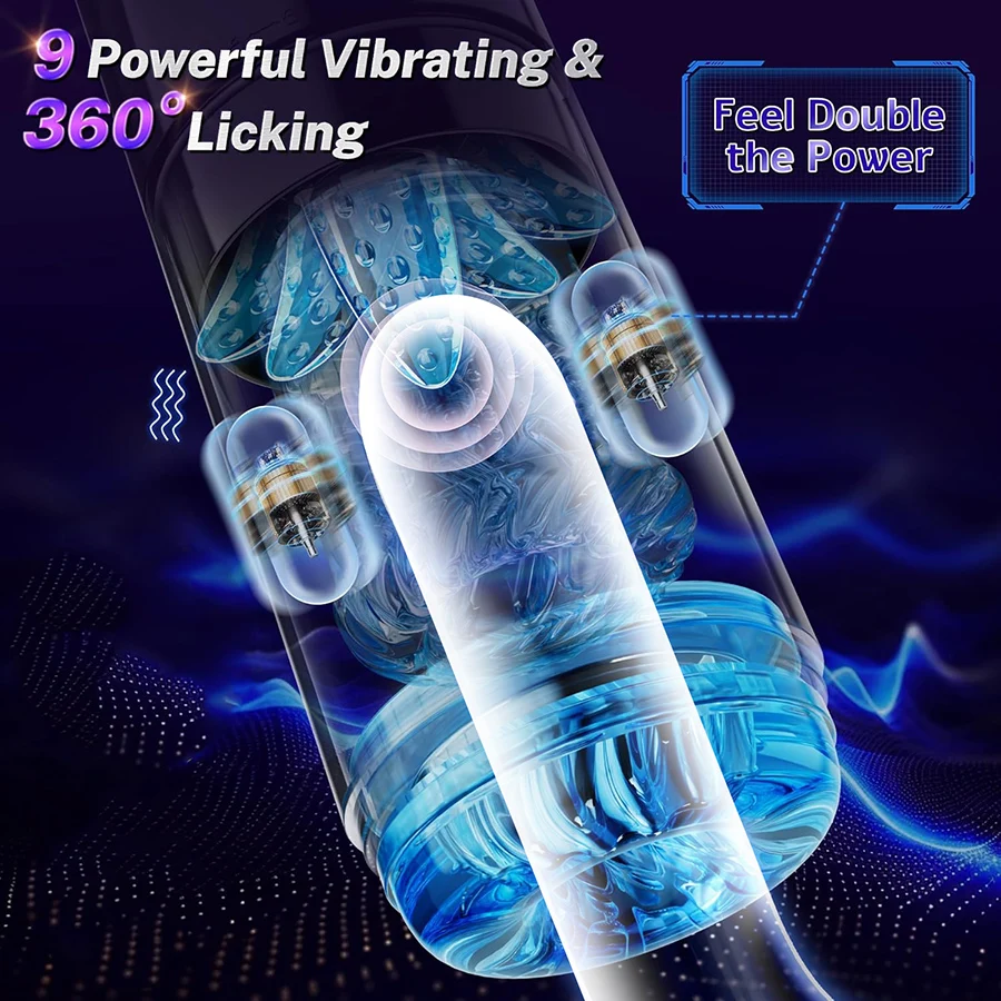 Automatic Thrusting Rotating Male Masturbator Licking Stroker Sucking Blowjob 100% Waterproof Pennis Pump Adult Sex Toys For Men - Image 3