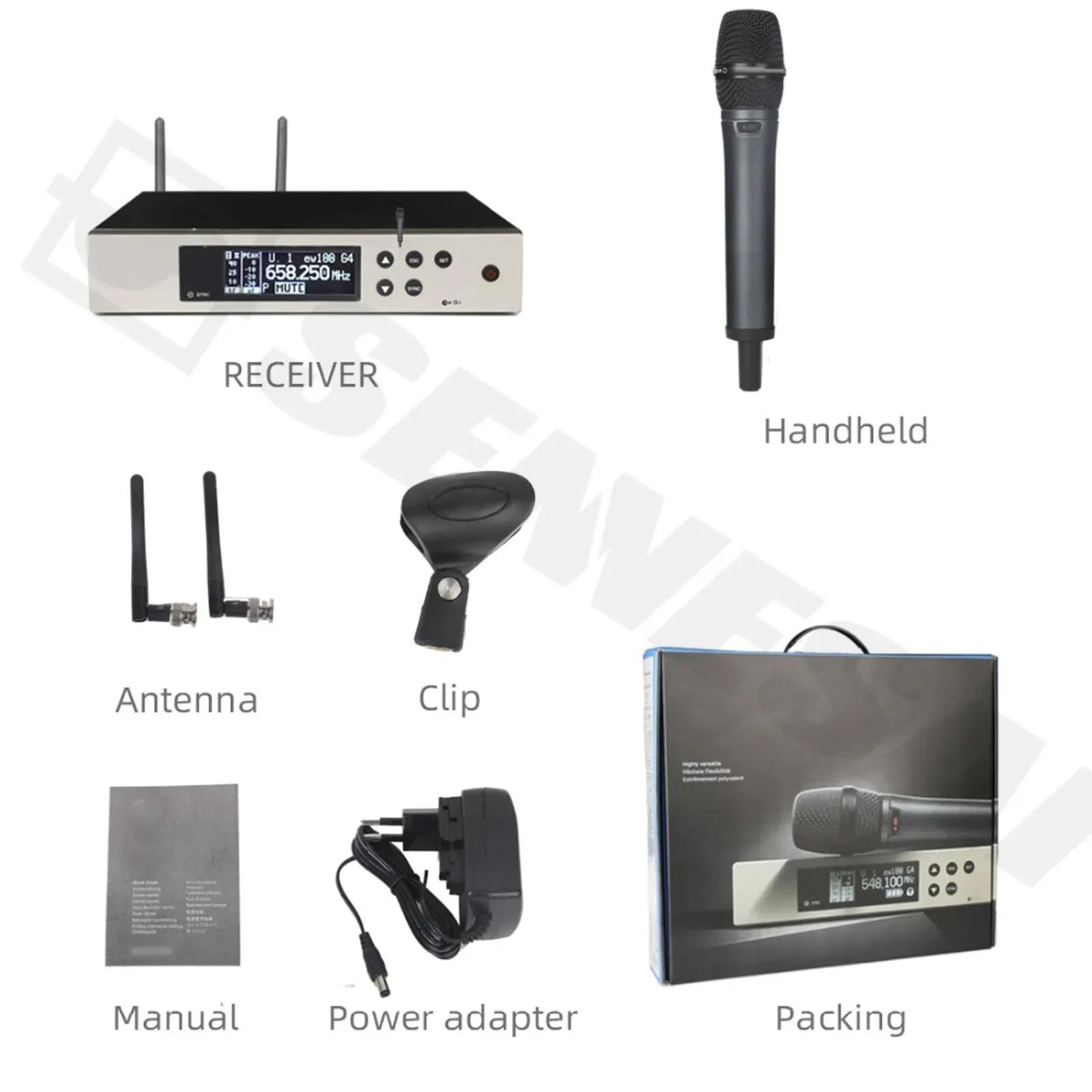 ew100g4 e835 verdadeira diversidade uhf microfone sem fio profissional de metal portátil palco desempenho mostrar festa ew135g4