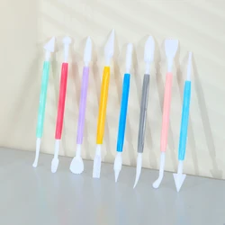 8pcs cake decoration set fondant cake cutter Sugar art icing decorative flower double-head tools, pottery scratch carving tools