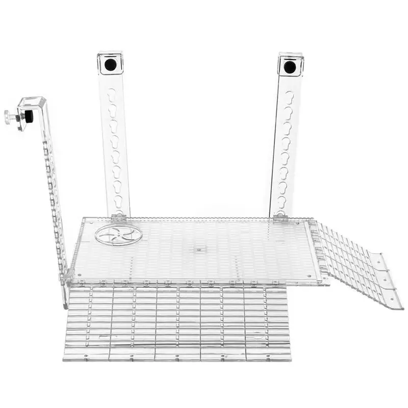 Transparent Turtle Basking Platform Turtle Platform Screwless Installation Hanging Turtle Ramp For Turtle Fish Tank Aquarium