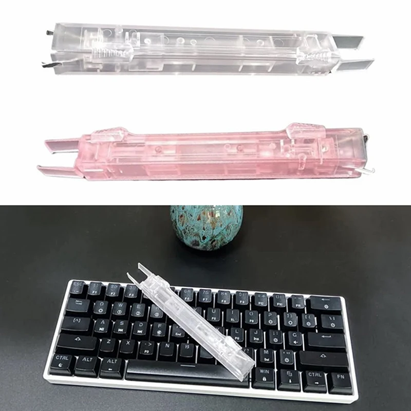 Hot Swap Keycap Switch Transparent Puller 2 in 1 Key Cap Shaft Remover for Mechanical Keyboard Replacement Dust Cleaner