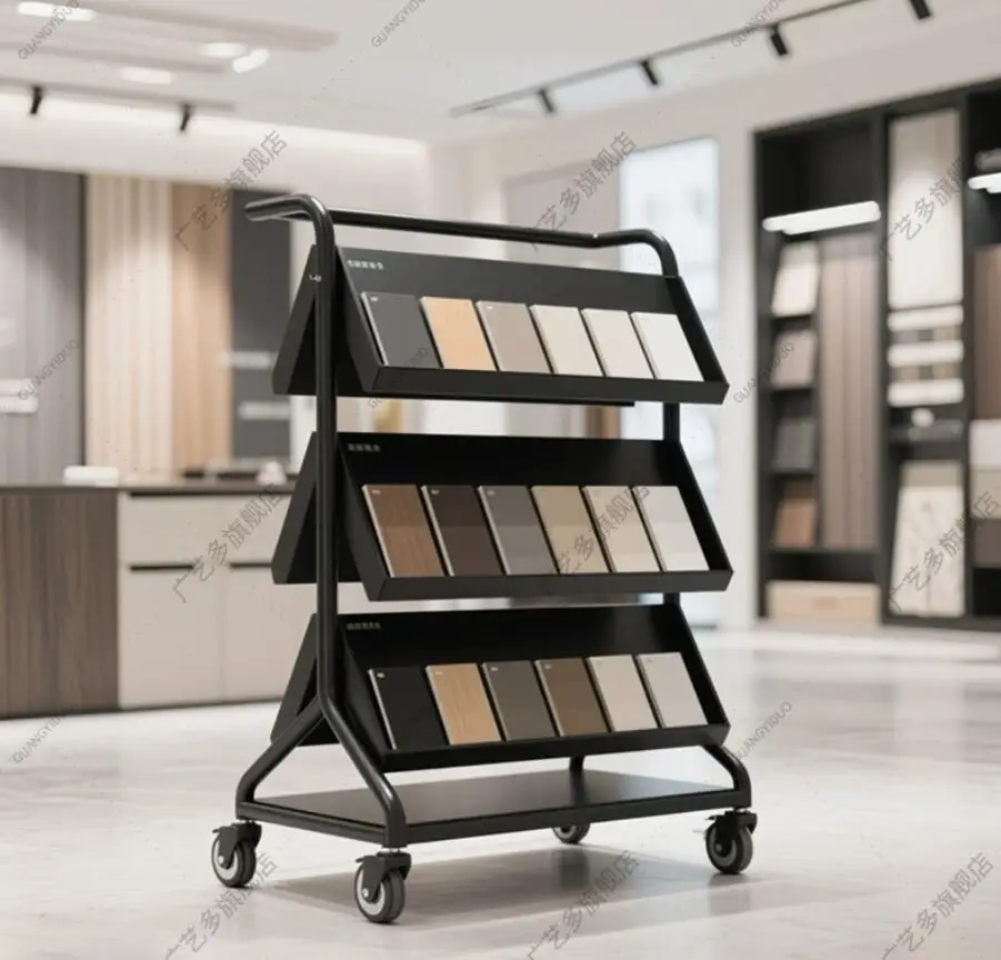 

Color palette display rack, customized color block display rack for the whole house, stone and marble sample rack