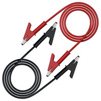 1000V 2PCS Double-Ended Alligator Clip Leads for Electrical Testing Test Leads with Alligator Clips & Jumper Wires