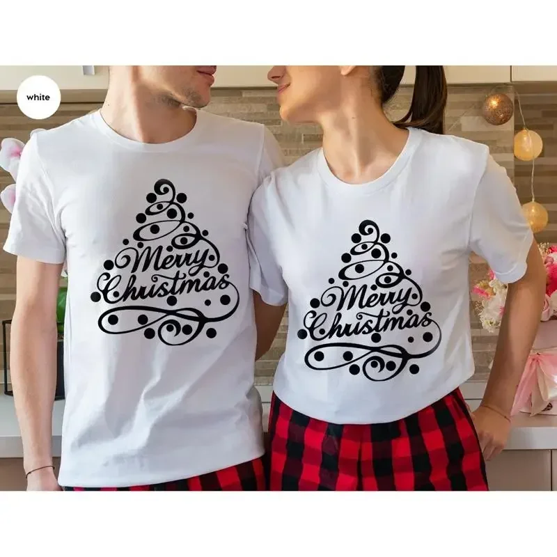 Merry Christmas T Shirt Tree Holiday Xmas Family Matching Happy