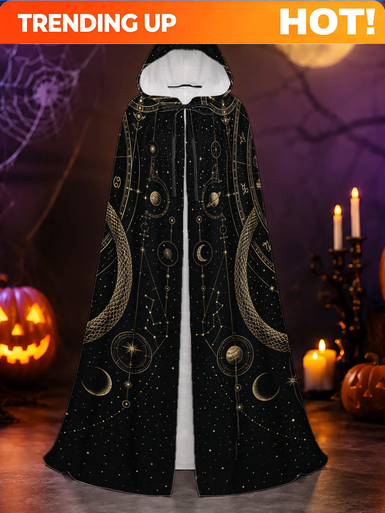 Custom Star Map - Customization 1pc, Full-Length Polyester Cloak With