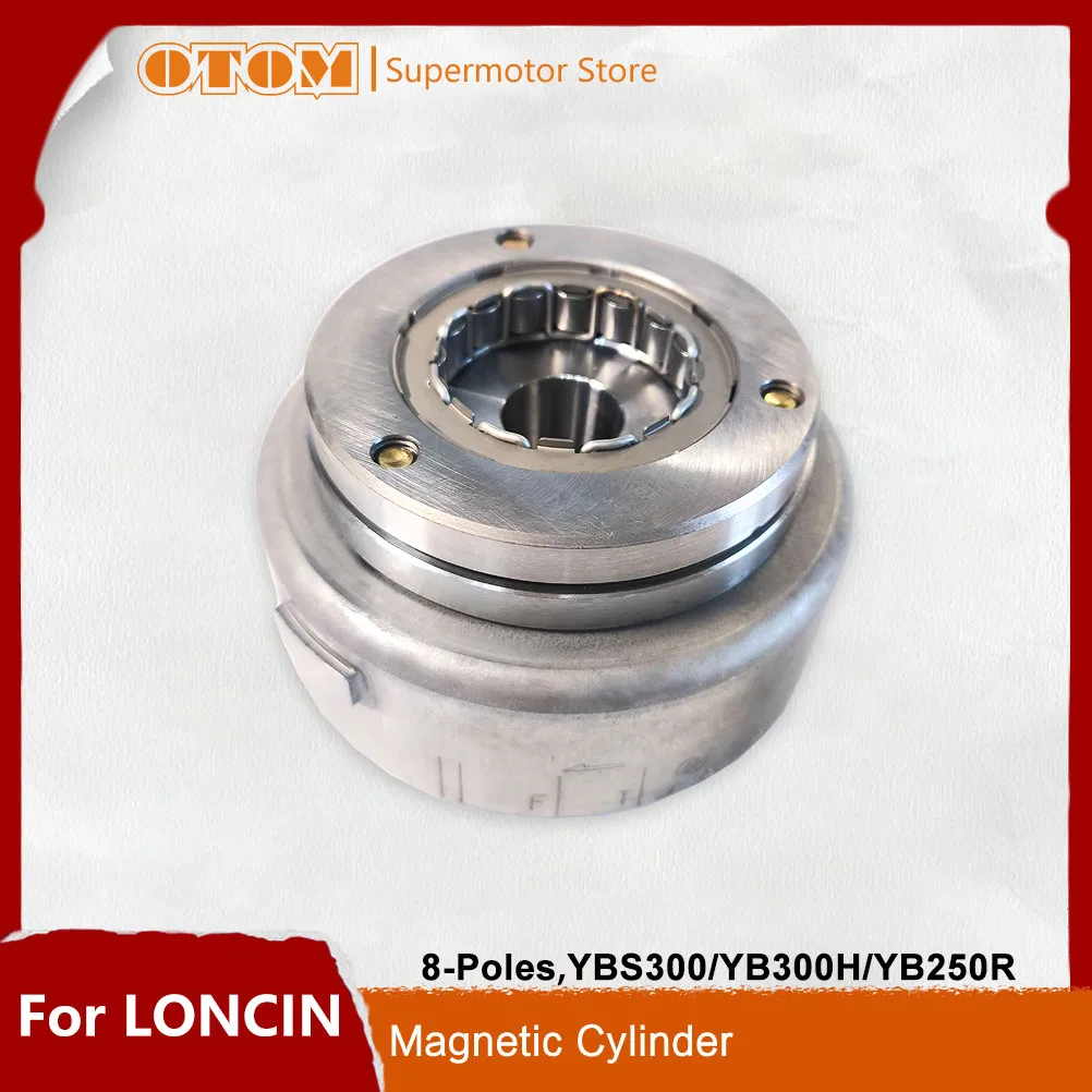 

OTOM мотоциклетный магнитный цилиндр, обгонная муфта, 8-полюсный магнитный ротор маховика для двигателя LONCIN YBS300 YB300H YB250R