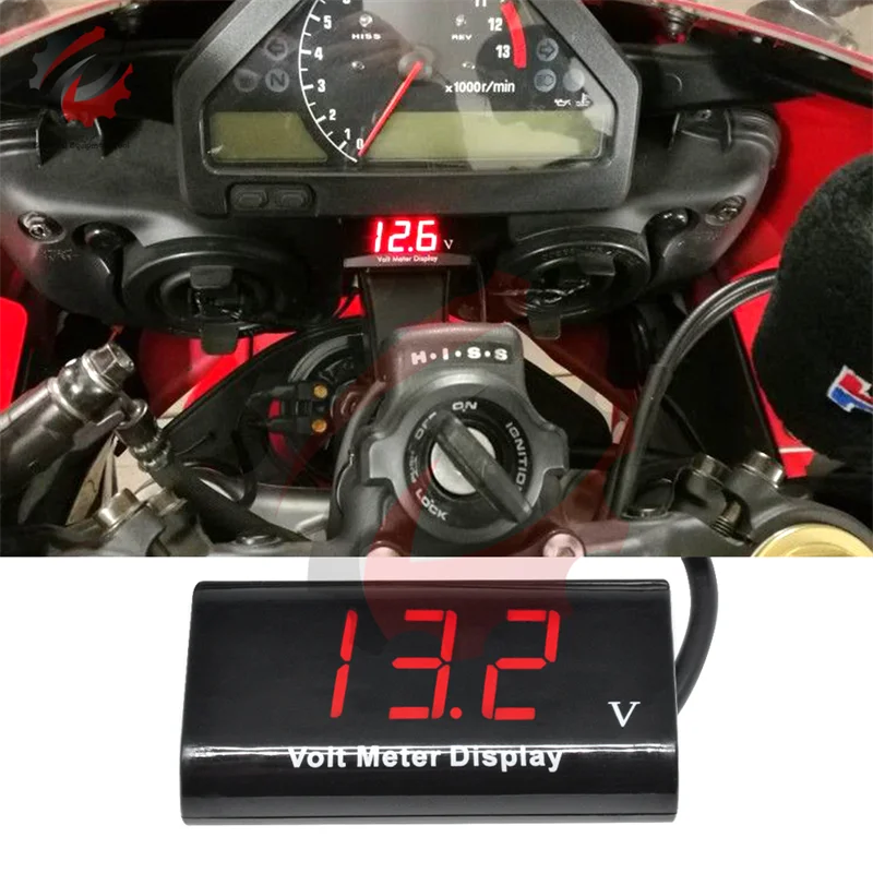 Voltímetro Digital de 0,56 pulgadas, Detector de voltaje a prueba de agua, DC 8V-18V, medidor de voltaje para motocicletas, batería de automóviles