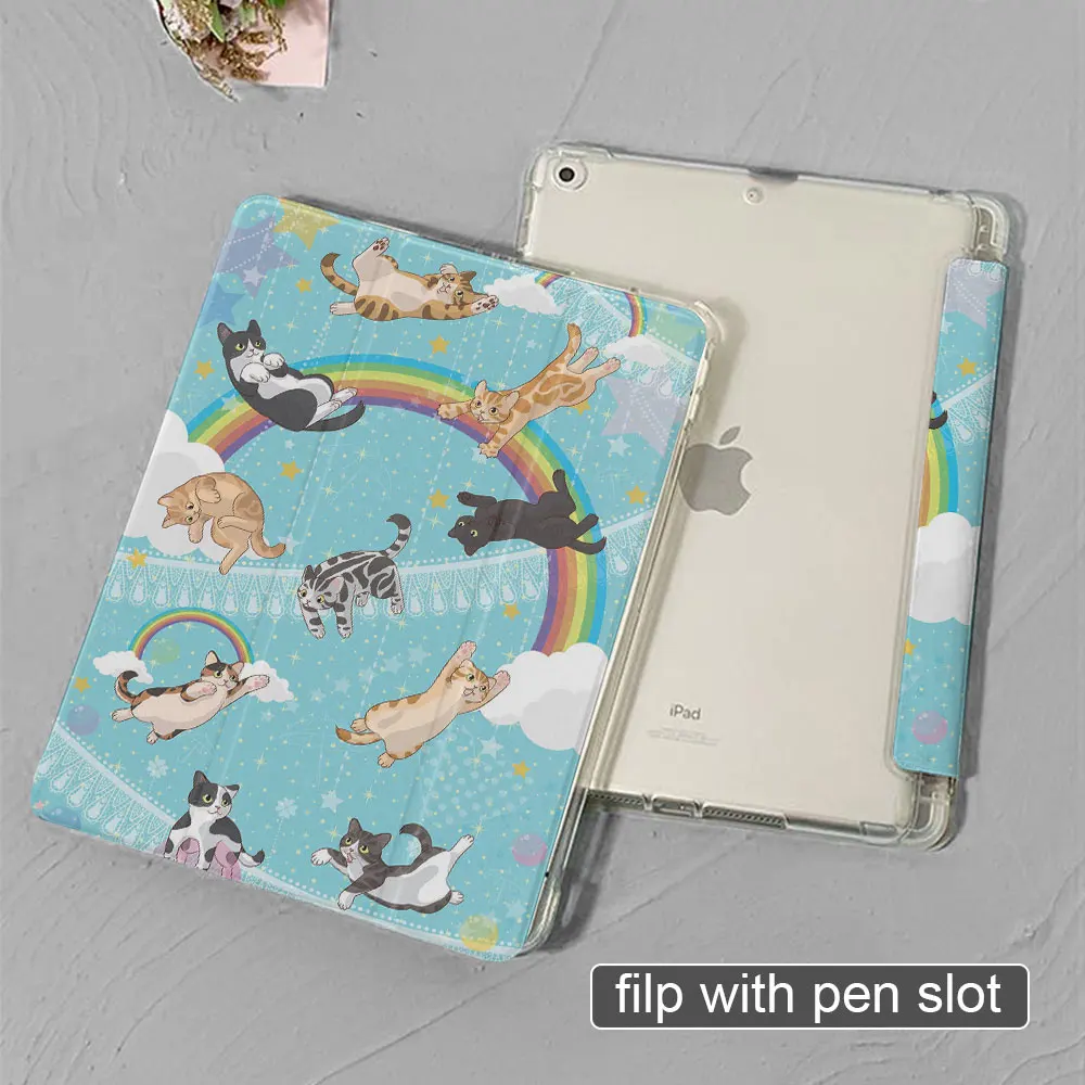 Ipad case Pro 11 Case a screen full of cute cat For Funda ipad 9th 10th 7th 8th Generation Mini 6 2024 10.2 9.7 8.3in 2018Cover