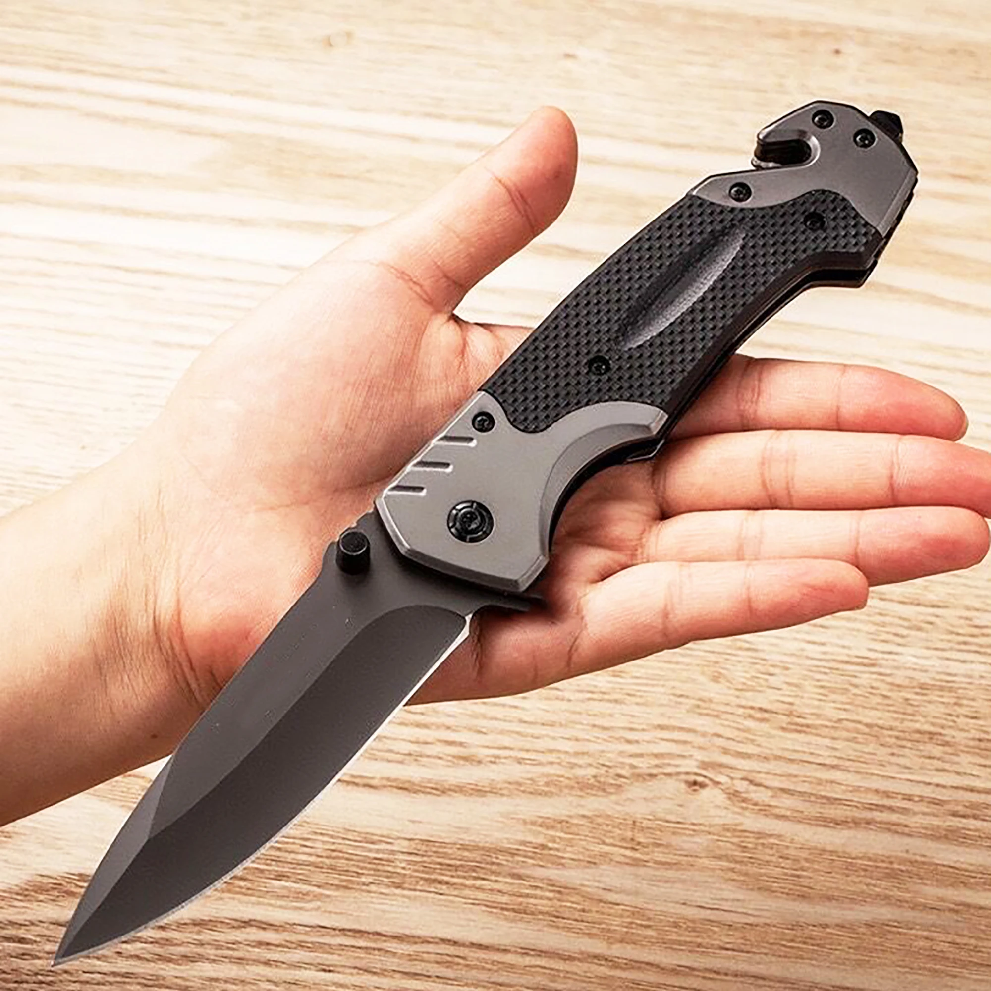 High Performance Stainless Steel Folding Knife Tactical Survival Knife, Suitable for Outdoor Camping, Hunting, and Fishing