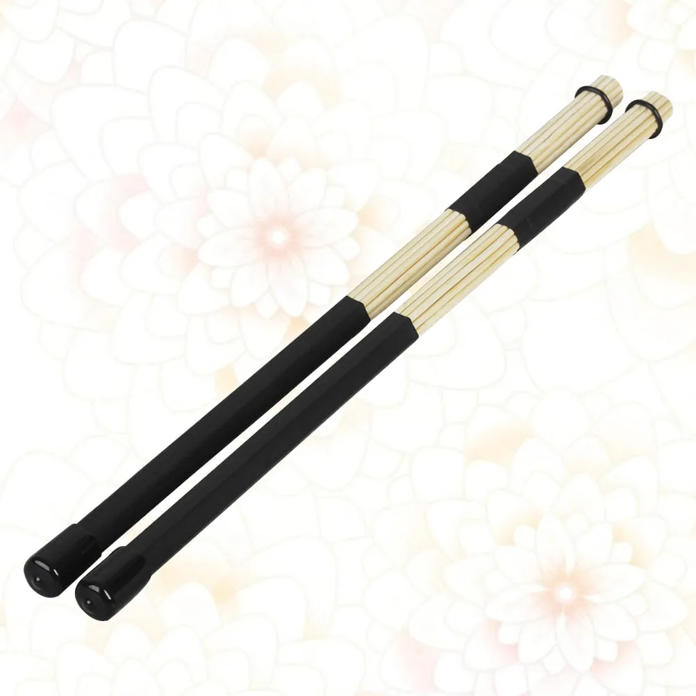 

2pcs Bamboo Sticks Rack Drums Wooden Drum Sticks Beams Instrument Parts Percussion Musical Instrument Accessories (Black)