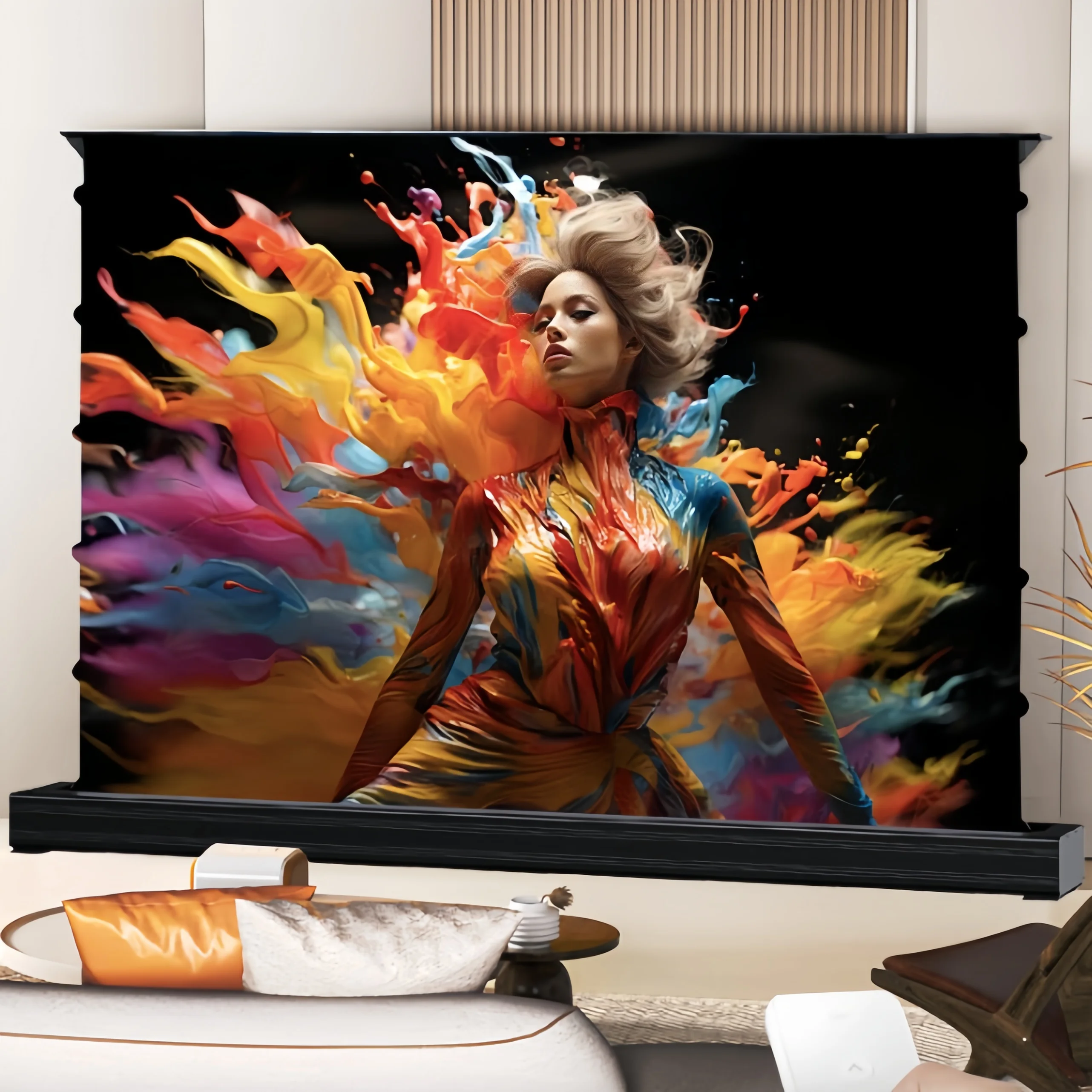 Elektrische, bodensteigende Pr – Home Cinema Tv Screen Bewertung und Preis