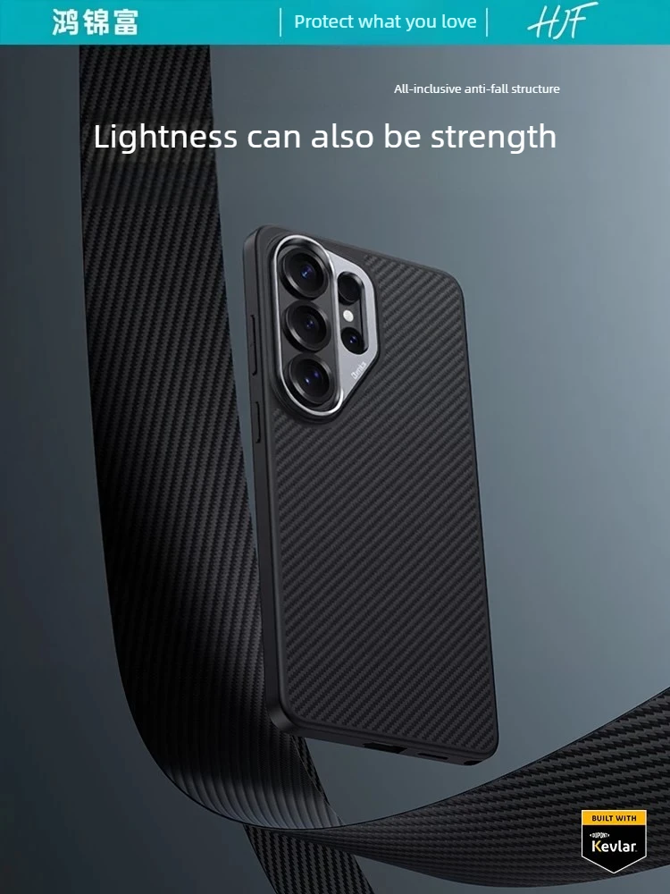 Magnetic Phone Case for Samsung S26 Ultra 3D Kevlar Weave Texture Galaxy S26, S26+ Full Coverage Drop-proof Slim Premium Case