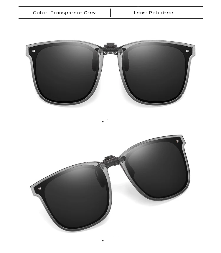 Faltbare tragbare Sonnenbrille clips polarisiert uv400 anti uva uvb übergroße quadratische hoch klappbare Sonnenbrille lentes de sol mujer – Detail 11