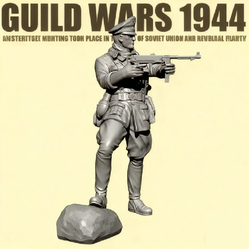 

1/35 Resin Model Figure WWII European Soldiers Gk Micro Miniature 3d Printed White Model Toy Unassembled And Unpainted Kit