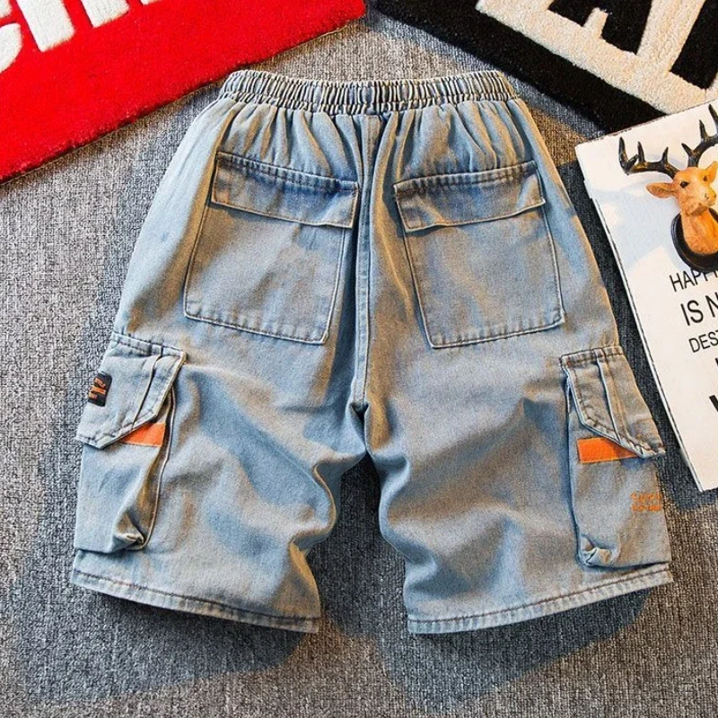 

Drawstring Half with Pockets Loose Man Denim Shorts Bermuda Wide Long Baggy Rude Sale Xl Original Xxxl Short Jeans Pants for Men