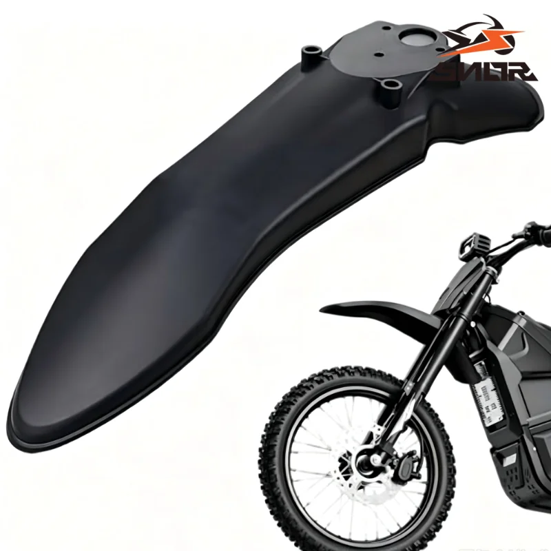 SNOR Front Fender Rear Mudguard Splash Mud Guard Protector Black For Yozma IN10 Electric Dirt Bike Off‑Road Plastic Cover 2