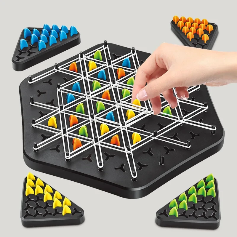 Jeu explorez ecs triangulaire avec élastique, puzzle de géométrie, exercice d'interaction familiale, jouets de réflexion, entraînement de bureau, cadeaux, nouveau