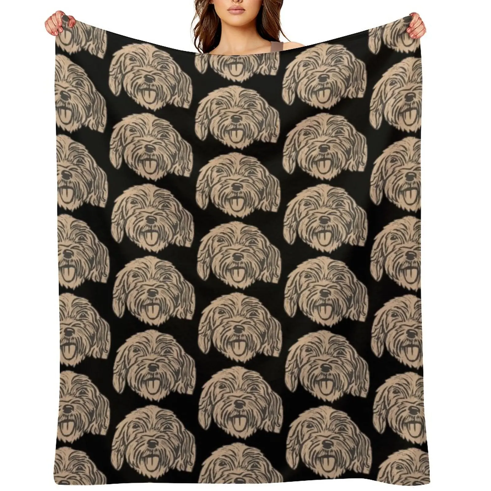 

Crazy Cockapoo Throw Blanket Decorative Beds For Decorative Sofa Soft Plaid Luxury Brand Blankets
