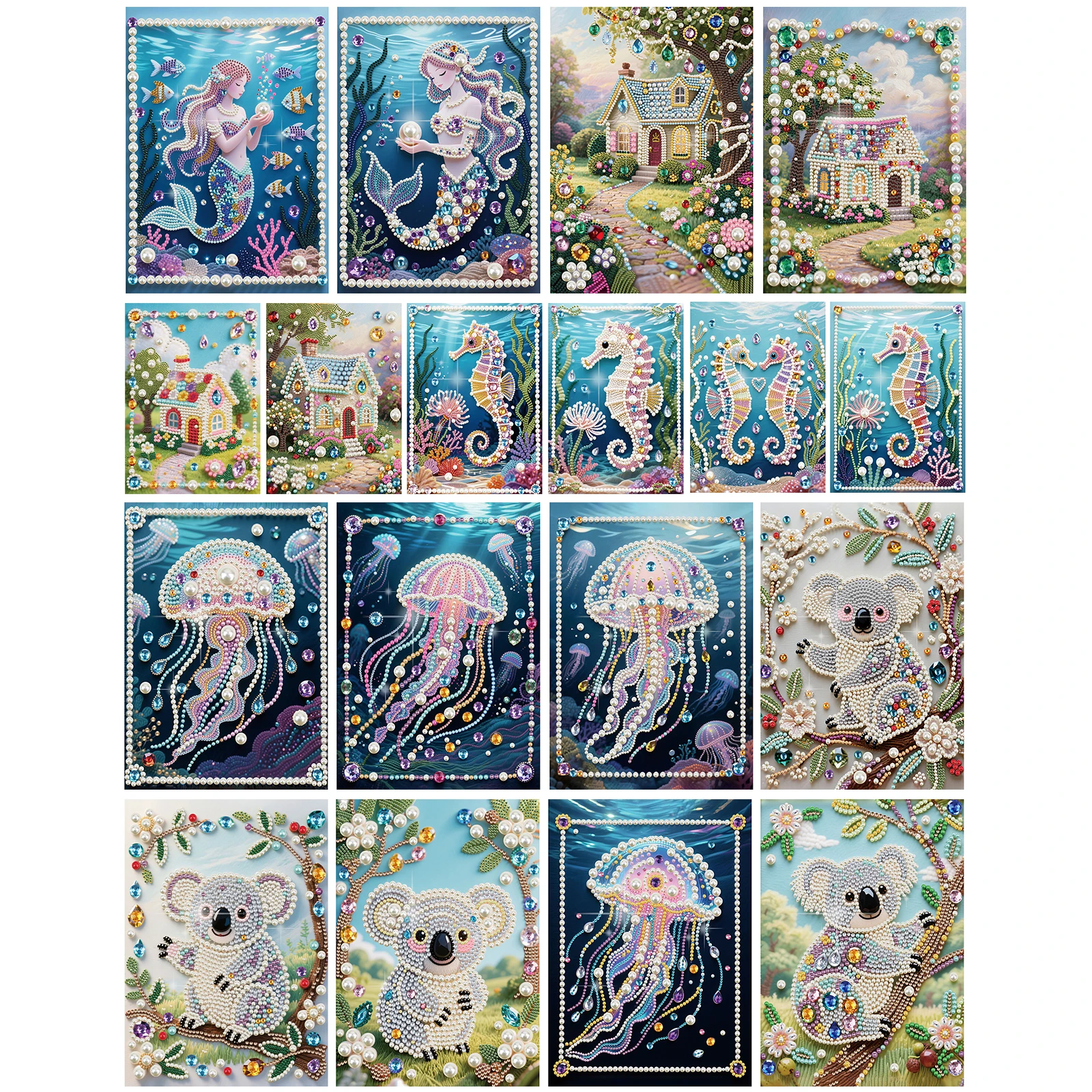 

Dream DIY Partial Diamond Pearl Painting Kit 30x40cm Pearl Art Painting Special Shape for Adults/Beginners Gift Home Decor