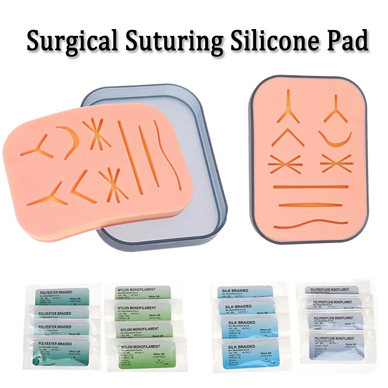 Silicone Skin Suture Training Model for Medical Students Surgical Suture Practice Model with Suture Thread Kit