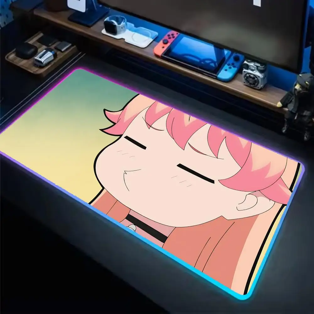 

WITCH WATCH Mouse Pad Anime Gaming Mouse Pad LED Table Pads Backlit Rubber Desktop XXL RGB Desk Mats