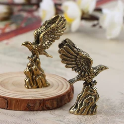 1 pz antico rame aquila statua piccoli ornamenti ottone Vintage figurine di animali artigianato scrivania decorazioni per la casa accessori regali