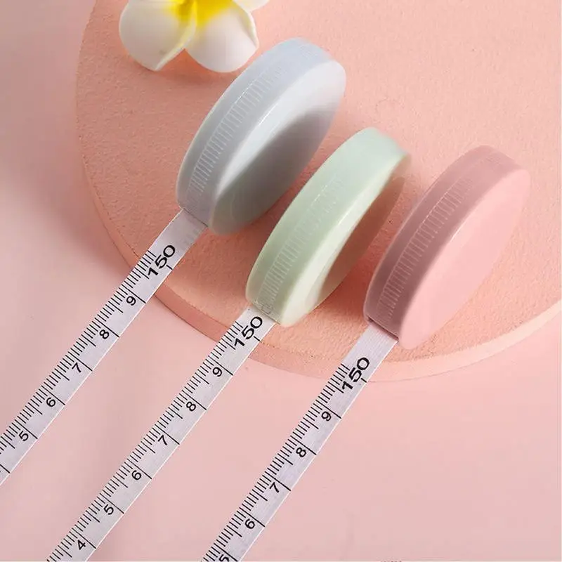 150cm Mini Tape Meter Tape Tailor Ruler Keychain Measuring Tape Clothing Size Tape Measure Portable Sewing Tools Accessory