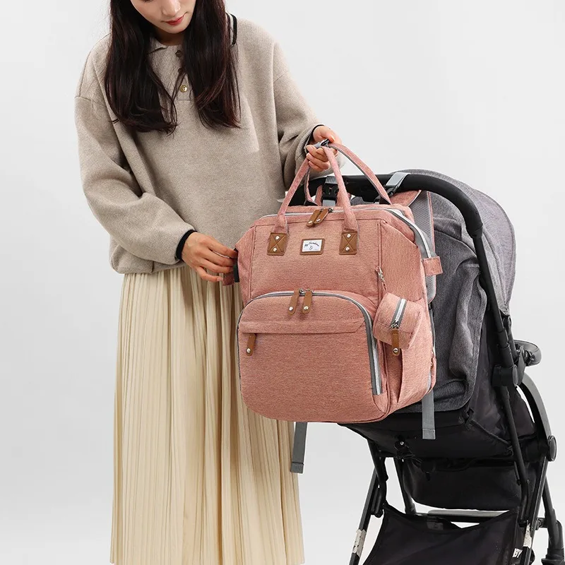 

Mommy Bag Multifunctional Back Stretch Bed Fashion Multi-pocket Mother and Baby Bag Going Out Mom Bag