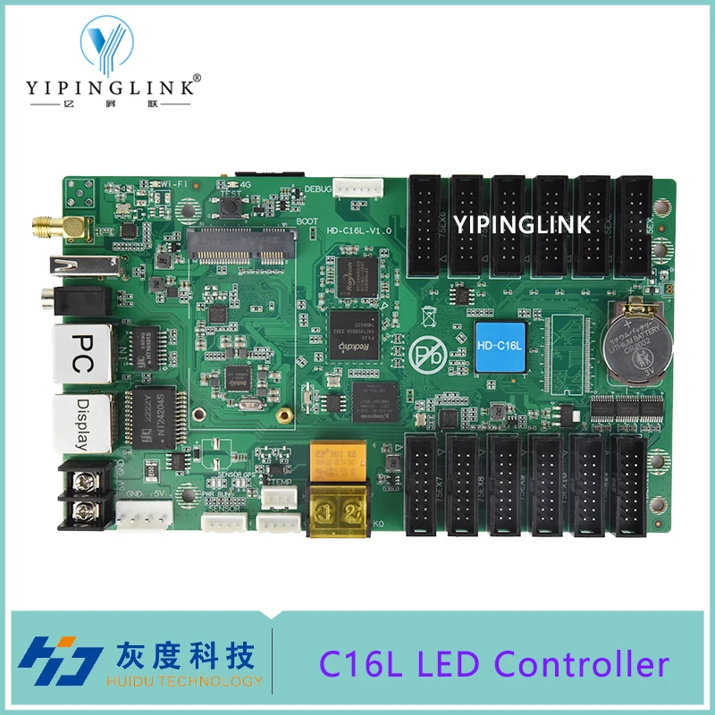 Huidu HD-C16L LED Multimedia Playback Card Offline LED Display Controller Card For Full Color LED Screen