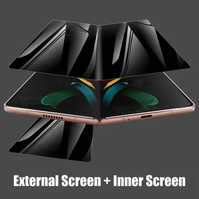 Anti-Spy Peeping For Samsung Galaxy Z Fold 2 3 4 5 Privacy Hydrogel Film Soft External Inner Screen Protector