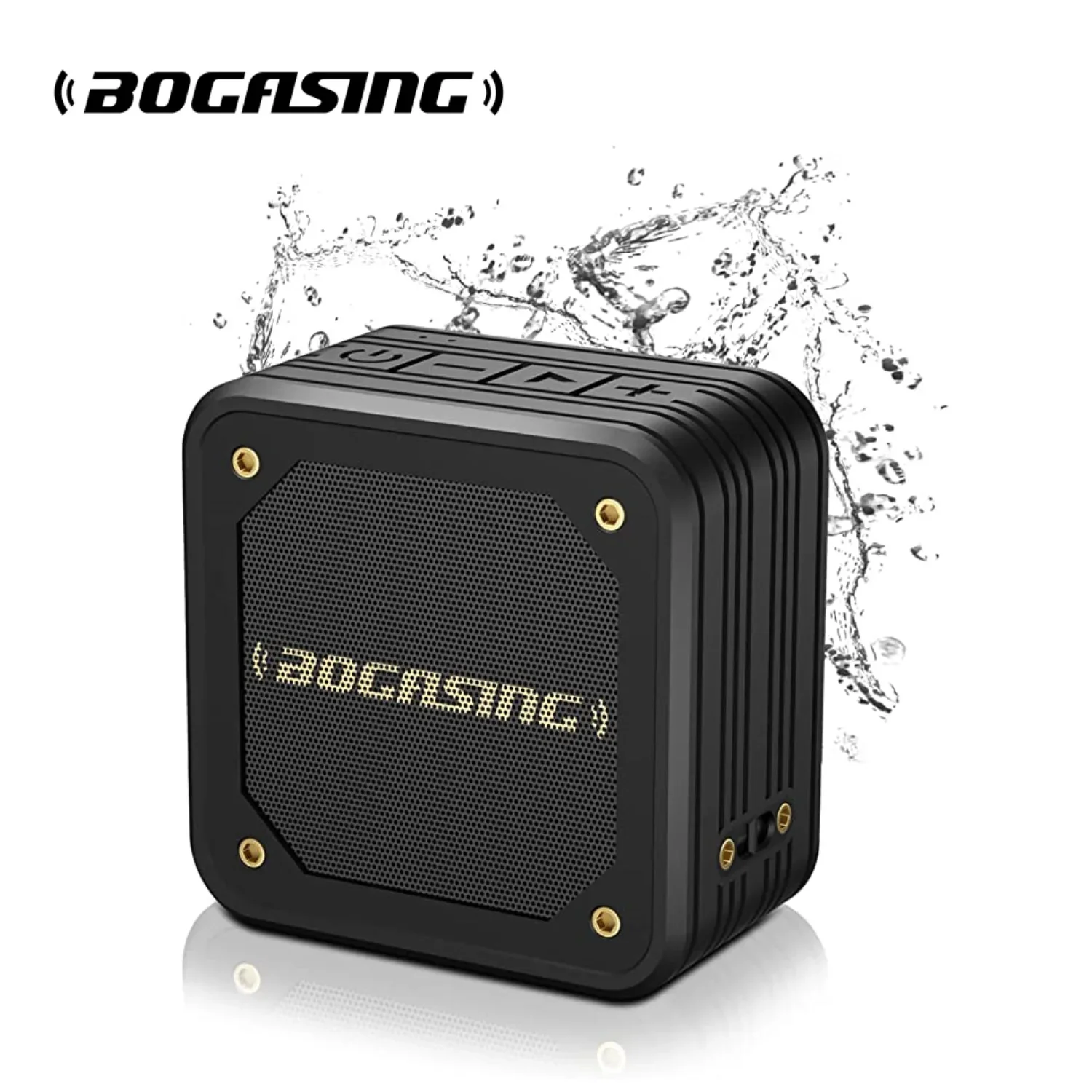 BOGASING M10 Portable Bluetooth Speaker with 15W Excellent Bass IPX7 Waterproof 24H Playtime Camping Outdoor Suporrt USB/TF/AUX