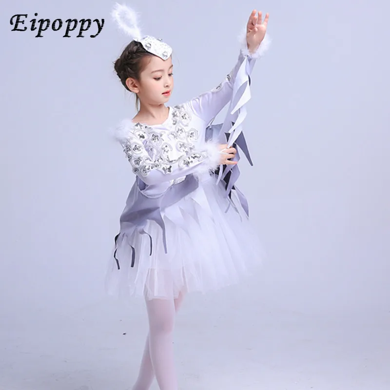 فستان تنورة رقص منفوش للأطفال ، ملابس حيوانات ، أزياء على طراز اللوتس