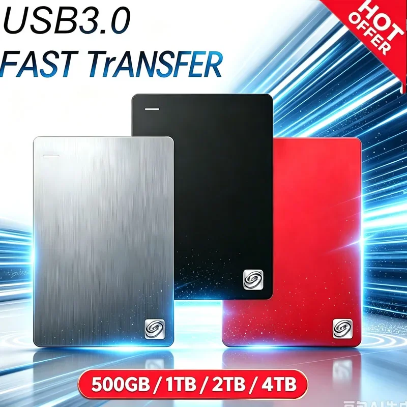 2.5 External Hard Drive Portable High Speed Ultra Slim Metal Expansion HDD Drive Disk 1TB 2TB USB3.0 Portable External Hard Disk