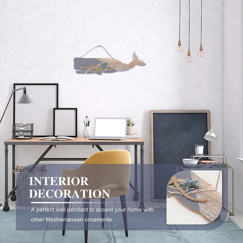 

2pcs Ocean Style Wooden Pendant Wall Hanging Decor Retro Chic Hanging Ornament For Home Garden Lightweight Wooden Oar